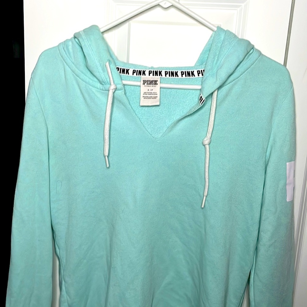 VS Pink Seafoam Green Hoodie and Shirt Bundle